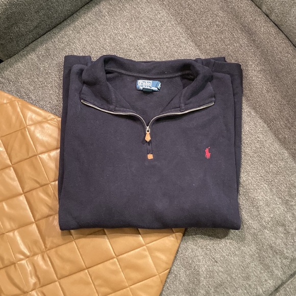 Polo Ralph Lauren Half Zip Long Sleeve Staple Cotton Sweater - Size XLT - Picture 2 of 3